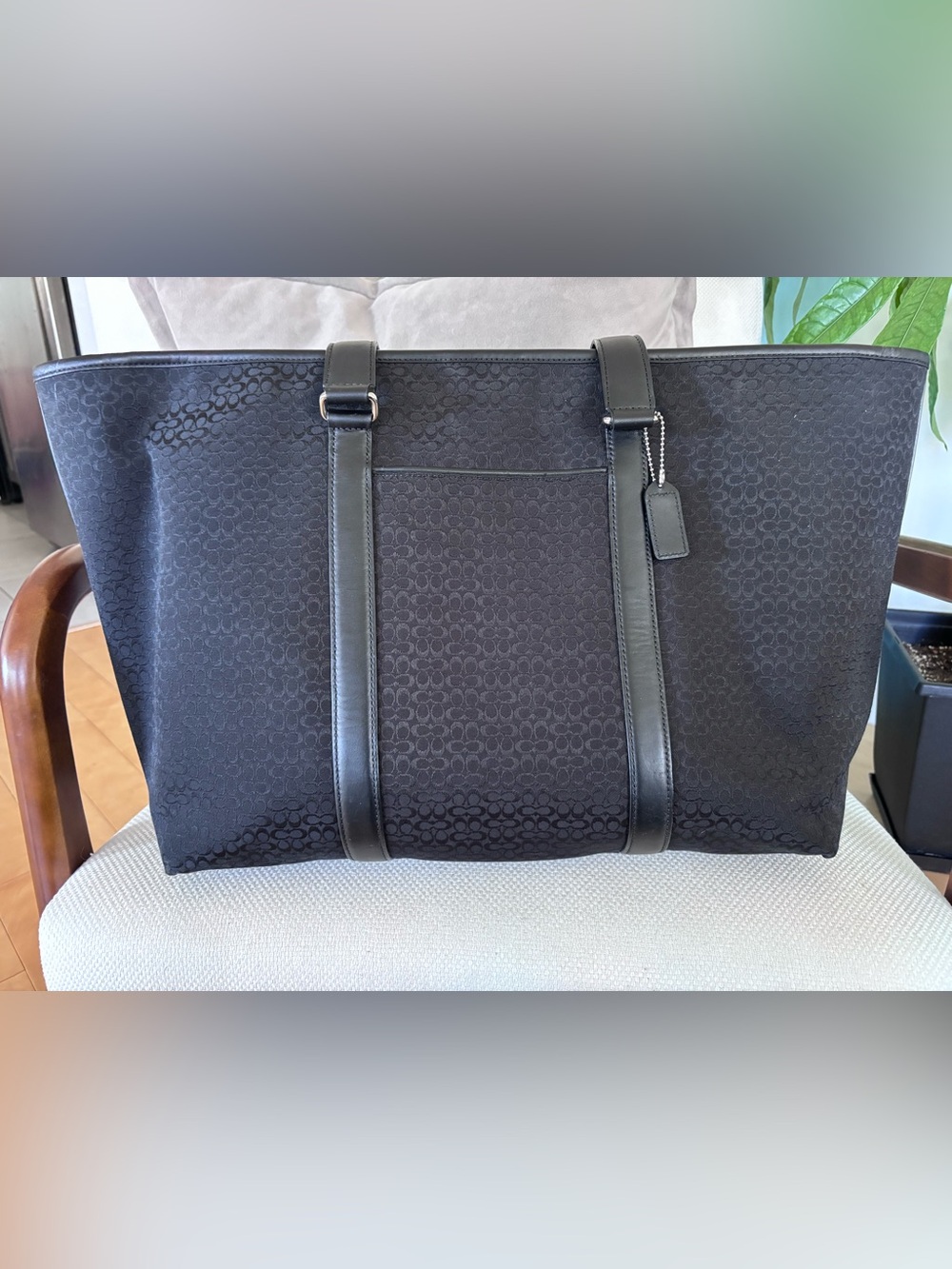 Coach Y2K Black Hampton Signature XL bag